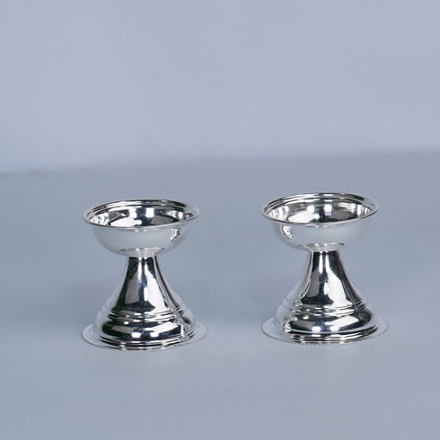 Pure Silver Plain Diya Pair 44g